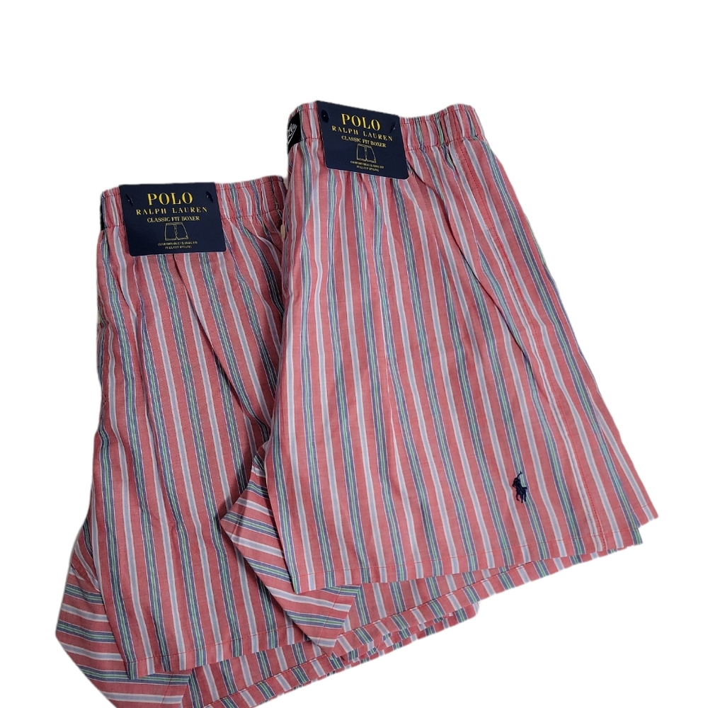 Bundle of 2 Polo Ralf Lauren Men's Classic Fit Boxer Shorts Underwear Sz M NWT